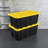 Sterilite 38 Gallon Industrial Stackable Storage Tote Lidded Containers, 4 Pack