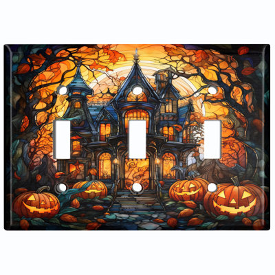 Figurine murale d'Halloween festive 3 lumières d'Halloween
