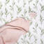 Leafy Floral 100% Cotton Crib Sheet, Soft and Durable, Crane Baby