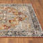 Tapis rectangulaire orange, gris et noir en polypropylène tissé à la machine-87636234