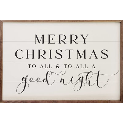 Merry Christmas Script Good Night - blanc