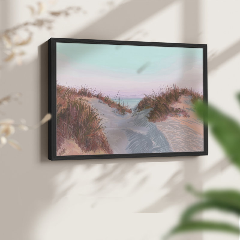 Dunes at Dawn I -Framed Print - Restickable, H 8 po x l 10 po, Noir, noir, noir, noir