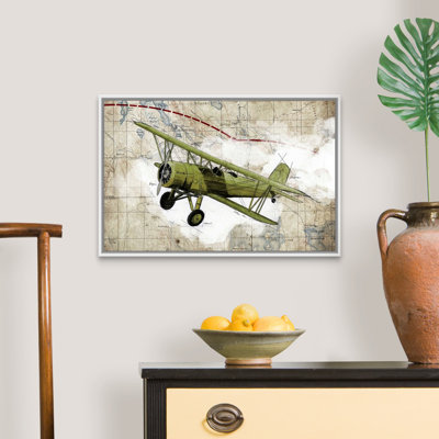 Biplane, impression d’art graphique sur toile