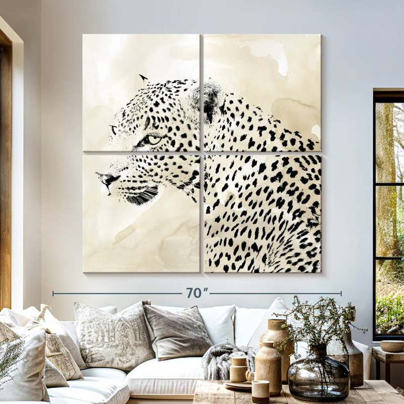 Brampt Leopard Spots III, 57" H x 57" W