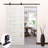 Black Steel Single Door Barn Door Hardware Kit Standard Single