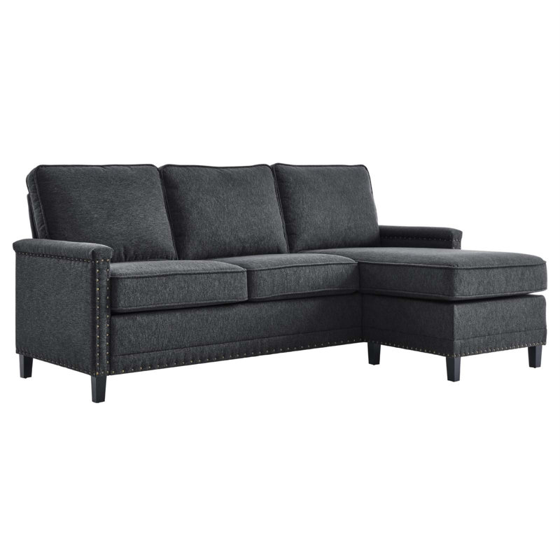 Canapé modulaire Ashton, Polyester gris anthracite