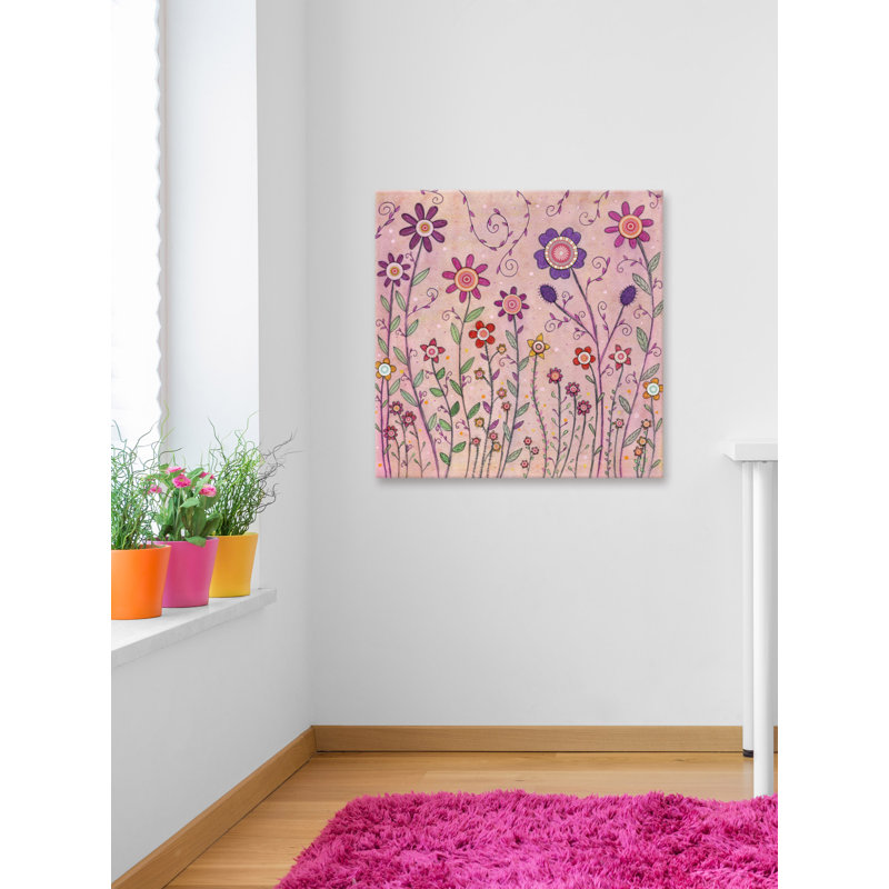 «August Flowers» par Vanessa Sascalia, reproduction sur toile tendue, H 32 po x l 32 po x P 1,5 po