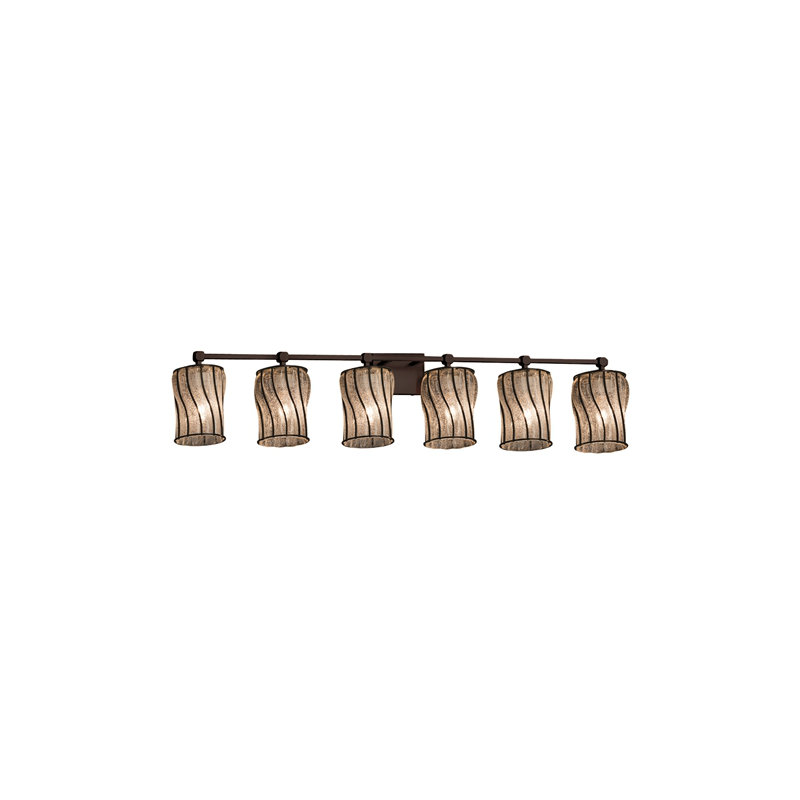 Éclairage pour meuble-lavabo 6 lumières Delvecchio, Bronze foncé