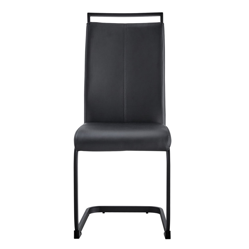 Chaises de salle à manger Nuvren, 2, Black, Black