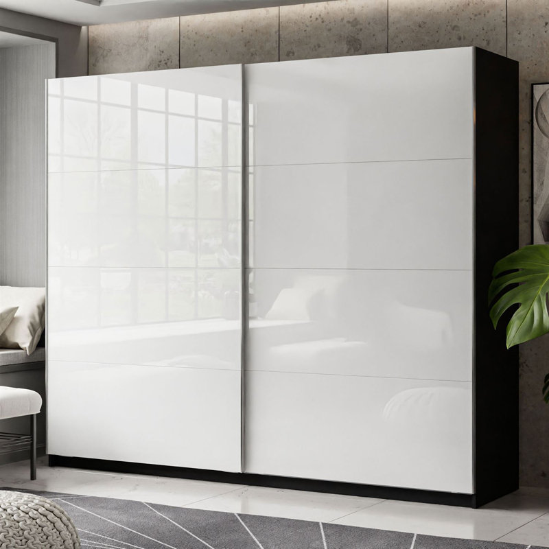 Laleh 2 Door Sliding Wardrobe, 215cm H x 244cm W x 62cm D