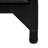 Metal and Glass Side Board with Arched Doors and 1 Shelf, Black-989472834