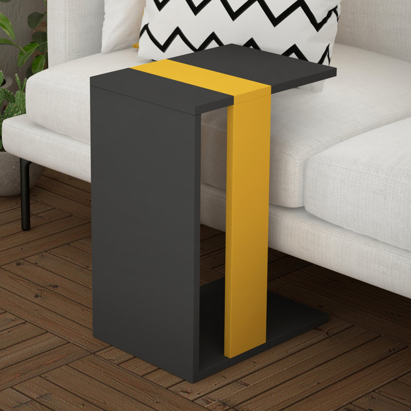 End Table, Anthracite/Mustard