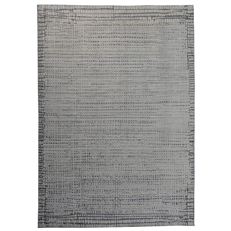 Wool Area Rug in Ivory, Rectangle 8' x 10'