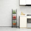 Rangement de panier de cuisine à 3 niveaux, grille métallique autoportante pour fruits, légumes et garde-manger