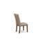 5 Piece Dining Set Includes a Rectangle Dining Room Table with Dropleaf and 4 Dark Khaki Linen Fabric Upholstered Chairs, Mahogany-302565351-302565350-302565345
