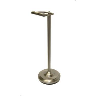 Kingston Brass SCC8508 Edenscape Freestanding Toilet Paper Holder with Storage Shelf Brushed Nickel