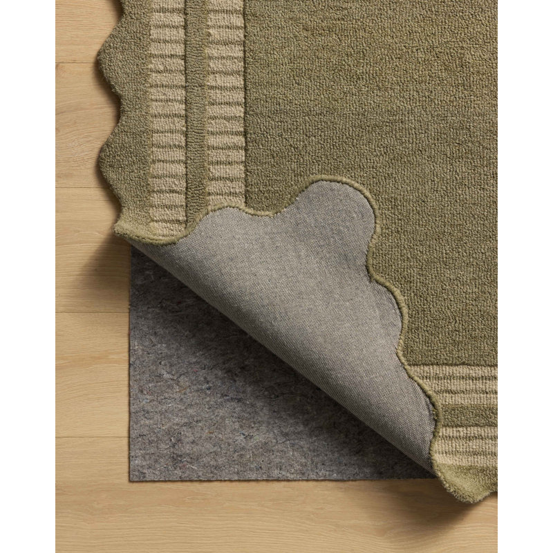 Chris Loves Julia x Loloi Scottie Area Rug, Square 1'6", Olive/Pebble