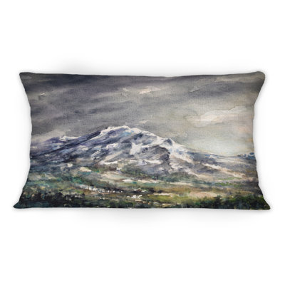 Coussin Mountainscape Under Night's