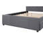 Lit double tapissier double avec gigogne et rails-418362395