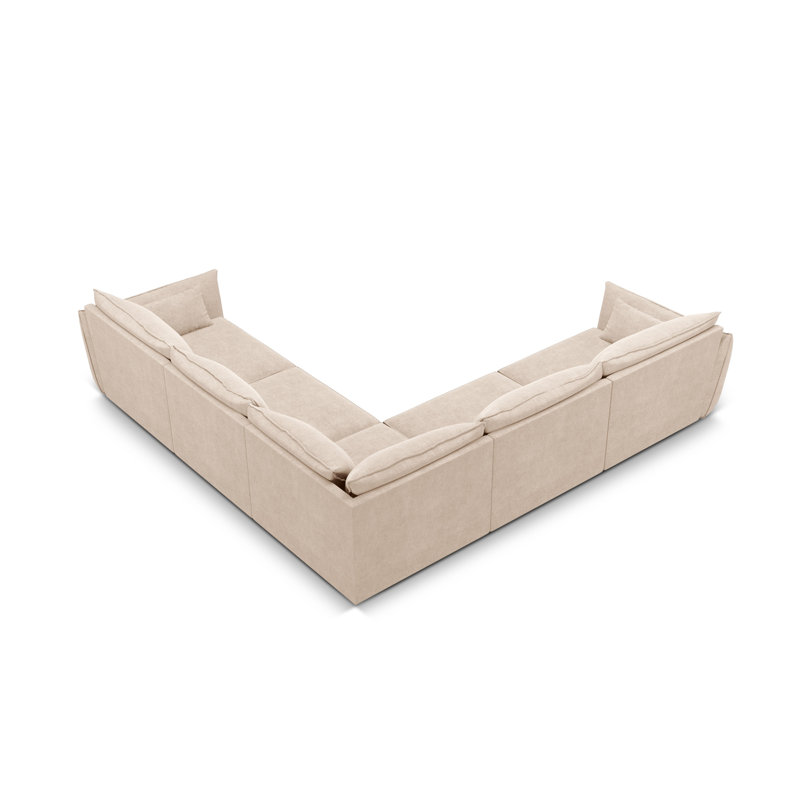Leeyah 7 Seater Corner Sofa , Beige