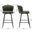 PU Leather Upholstered Bar Stools Metal Frame Counter Chairs with Shell Designed Backrest for Home Bar Restaurant-1253731035