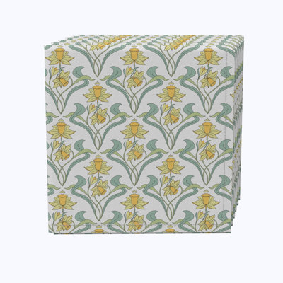 Cotton Floral Square Napkin