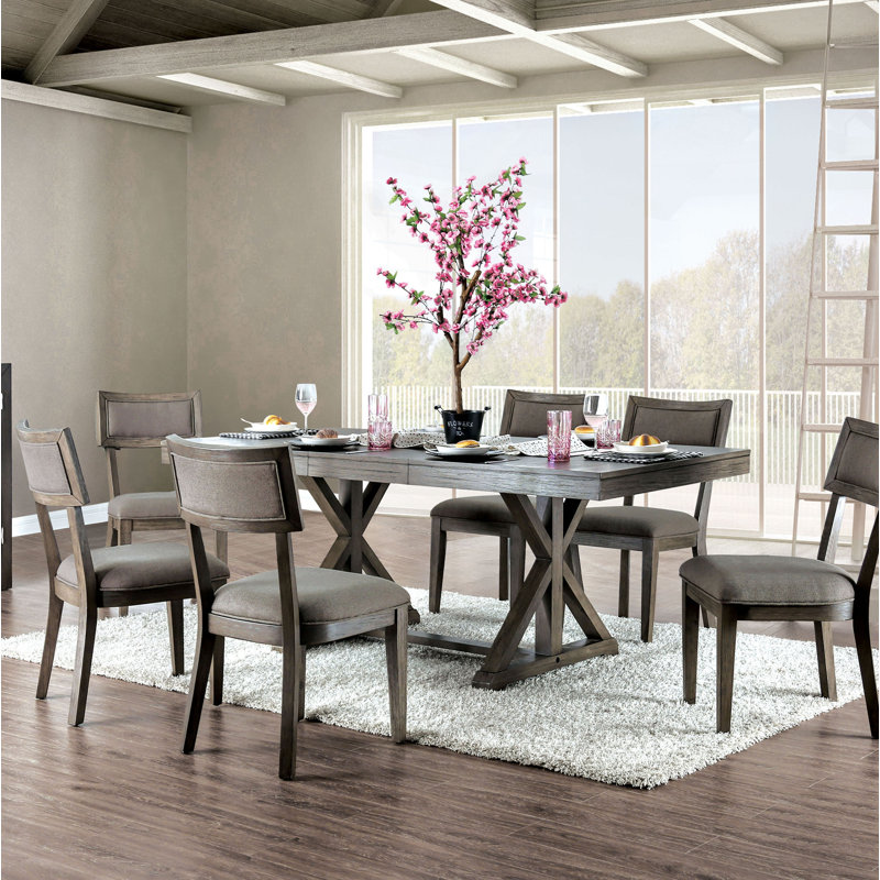 Ensemble de salle à manger Harto Rudasil, 7 pièces : table, 6 chaises