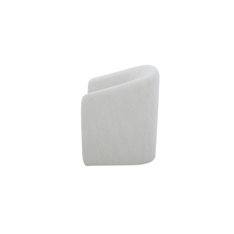 Sandy Rolling Dining Chair Off White, White