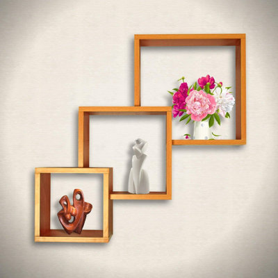 Dinuk 3 Piece Square Floating Shelf