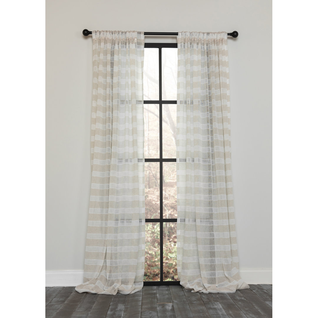 Haleema Polyester Semi Sheer Curtain Single Panel August Grove® Size per 