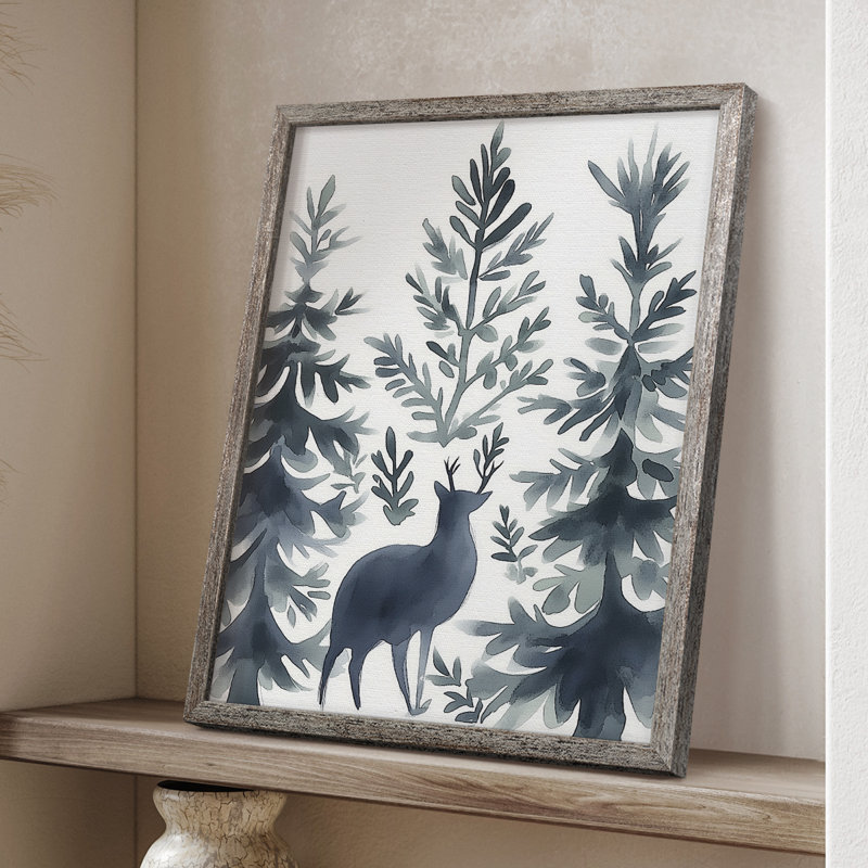 «Christmas Holiday Art», reproduction encadrée Cccxxv - bois massif, H 15 po x l 12 po