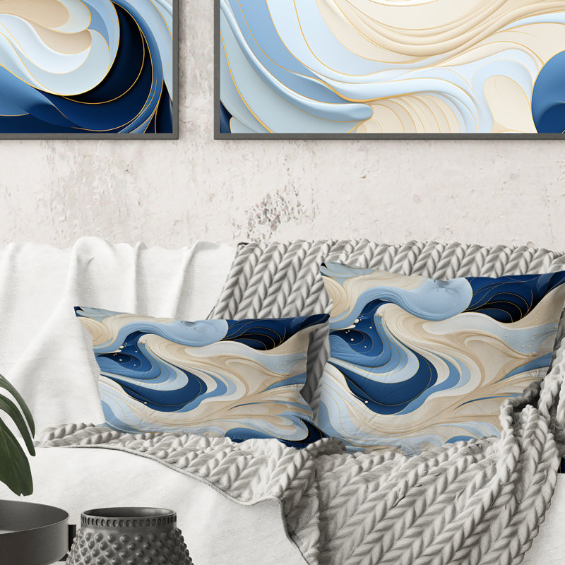 Coastal Minimalism Boho Pattern - Printed Throw Pillow, 16"H x 16"W
