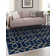Glam Navy Blue Gold Area Rug
