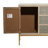 Metal Snakeskin Inspired 3 Drawers and 2 Doors Brown Cabinet