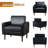 34.25'' Wide Faux Leather Tufted Armchair-99229960