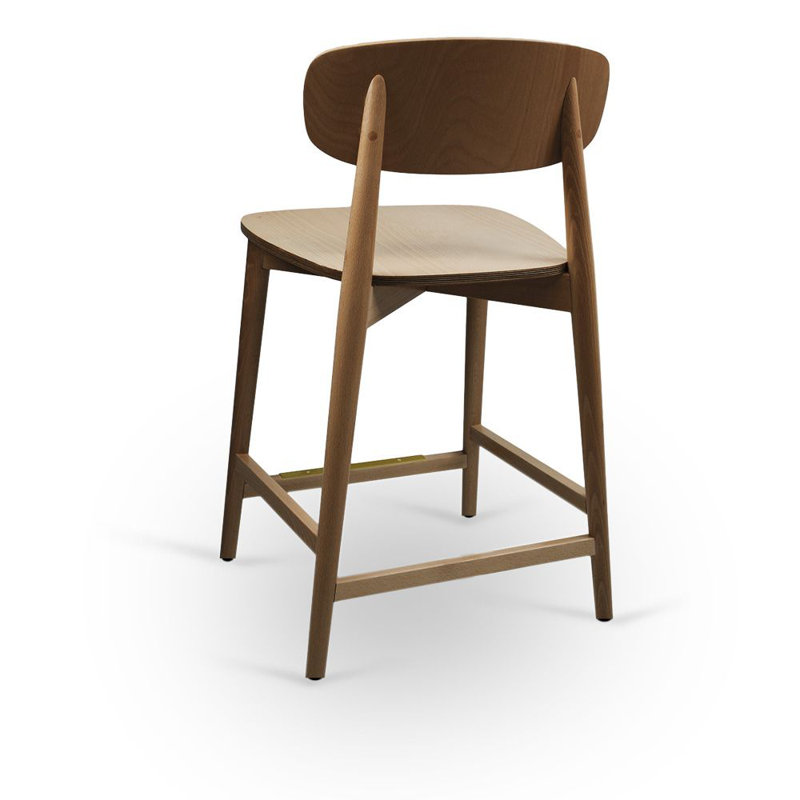 Hagen Series Solid Wood 26'' Counter Stool UV Wheat