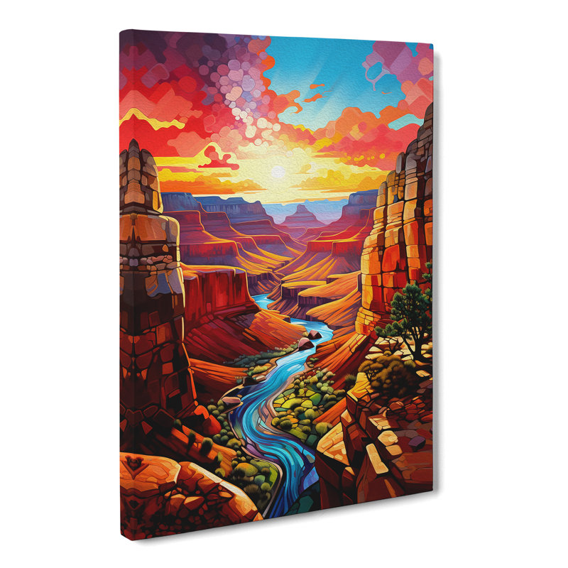 Grand Canyon Modern - Wrapped Canvas, 76cm H x 50cm W x 3cm D