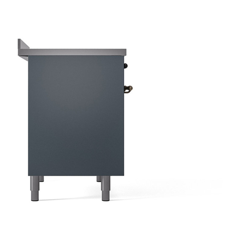 ILVE Nostalgie II Noblesse 40 in Induction Range, Blue Gray/Burnished