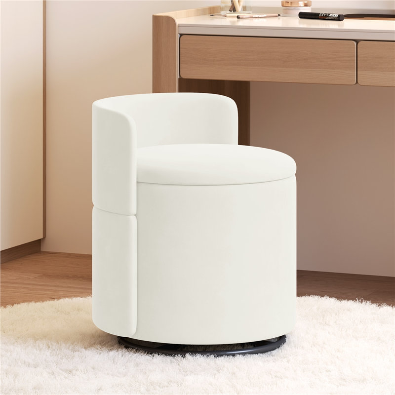 Accent Stool, White