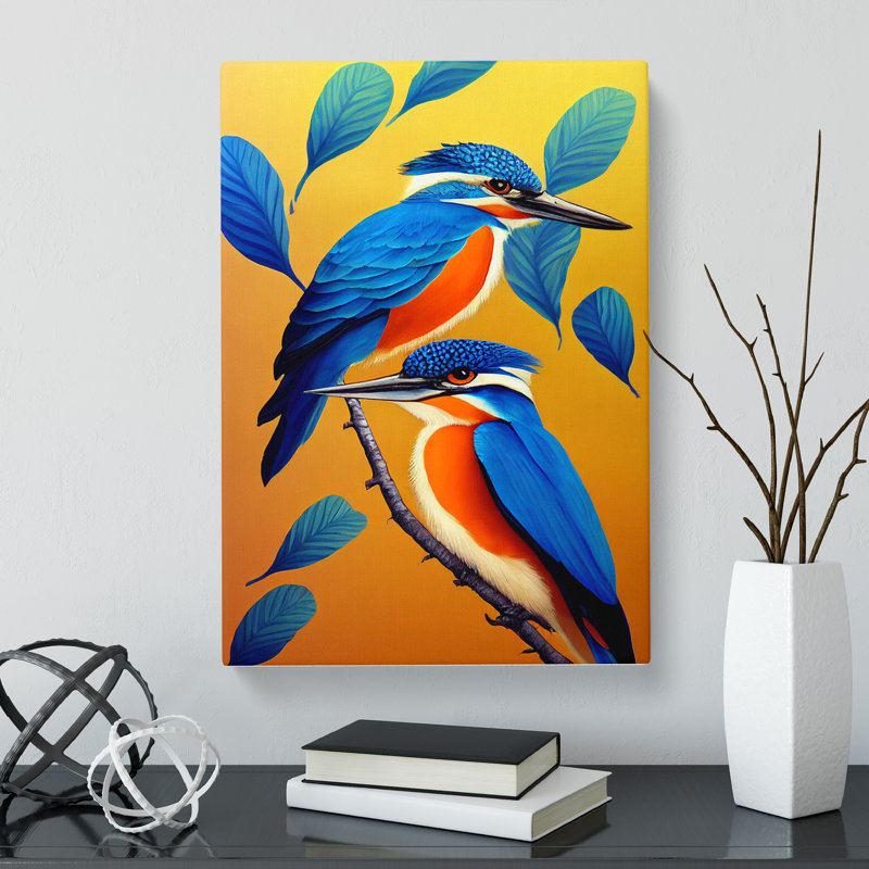 Dreketi Kingfisher Conceptual - Wrapped Canvas Print, 50cm H x 35cm W x 3cm D