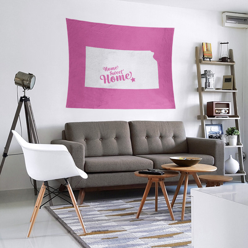 Tapisserie murale wichita doux pour la maison, H 27,5 po x l 37,5 po, Rose