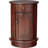 Shalondra Traditional Round Side Storage End Table, Vintage Cherry