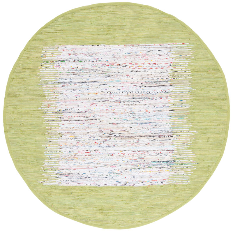 Parikh Hand Woven Cotton Abstract Rug, Round 6'