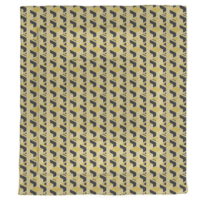 Édredon simple réversible en microfibre à motif de gratte-ciels à deux couleurs