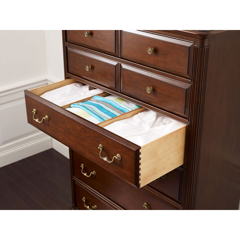 Commode en bois massif 8 tiroirs l 42 po Solvig