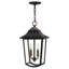 Burton Black 2 -Bulb 18.25" H Outdoor Hanging Lantern