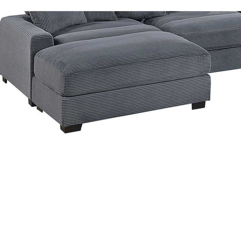 Ensemble de canapé modulaire contemporain gris foncé 6 pièces LAF & RAF 2X