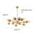 Ophelia 12-Light Modern Linear Sputnik Chandelier-1704504970