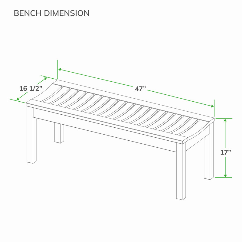 Karlov Mahogany Outdoor Backless Bench