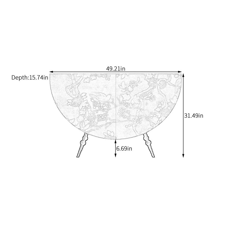 Armoire de rangement demi-lune pour petits espaces, Noir